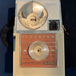 Kodak Flashfun Camera with Silver and Tan Design